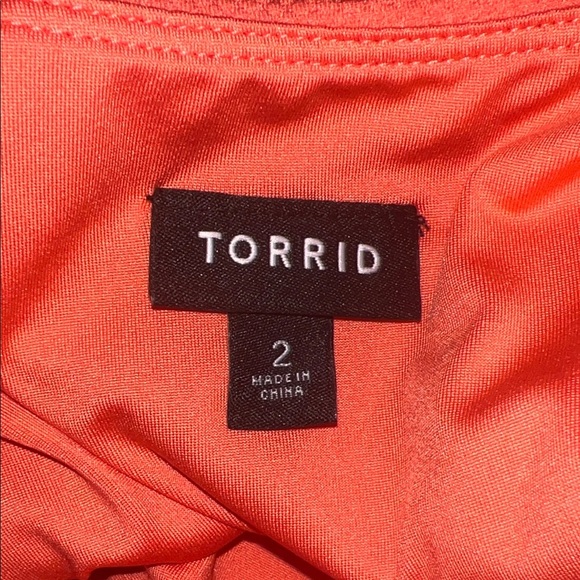 Torrid Elegant Orange Dress, Size 2 (18-20), (2X) - Picture 5 of 14